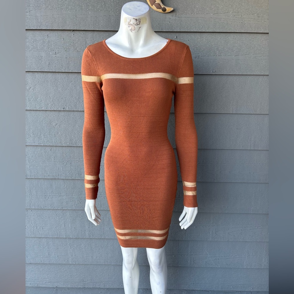 Hera Collection Rust Long Sleeve Dress